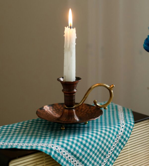 Ornate Brass Candle Holder