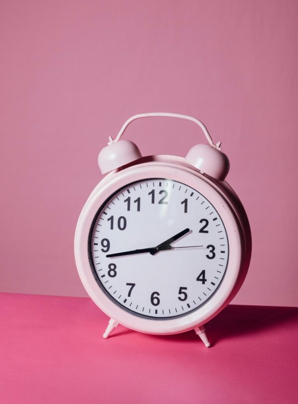 Twin Bell Pink Analog Alarm Clock