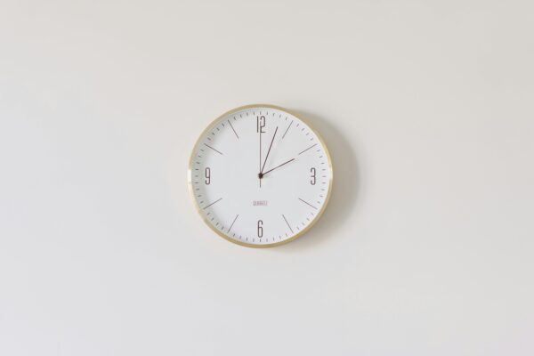 Premium Wall Clock (Gold and White)